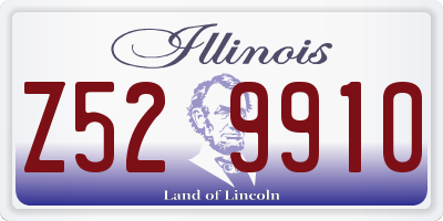 IL license plate Z529910