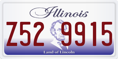 IL license plate Z529915