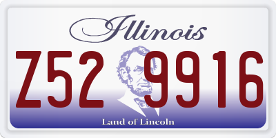 IL license plate Z529916