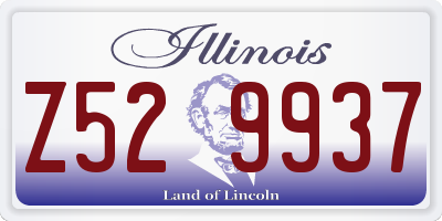 IL license plate Z529937