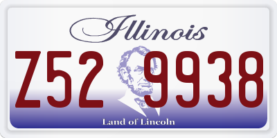 IL license plate Z529938