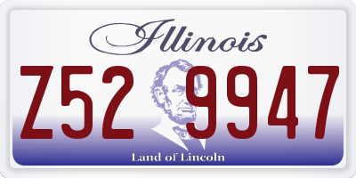 IL license plate Z529947