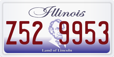 IL license plate Z529953