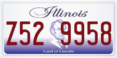 IL license plate Z529958