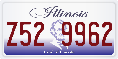 IL license plate Z529962