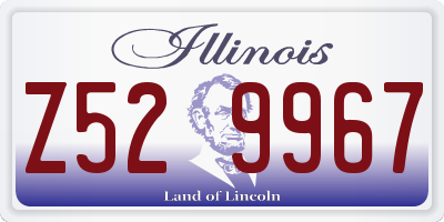 IL license plate Z529967