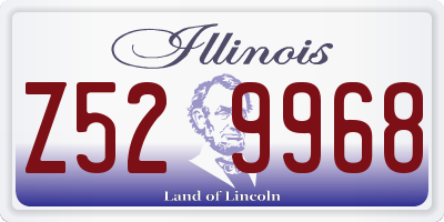 IL license plate Z529968