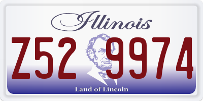 IL license plate Z529974