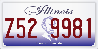 IL license plate Z529981