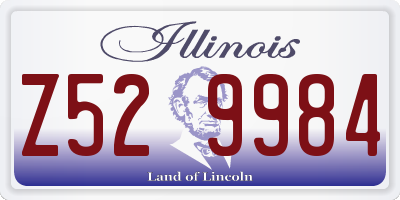 IL license plate Z529984