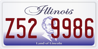 IL license plate Z529986