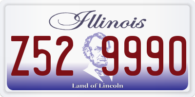 IL license plate Z529990