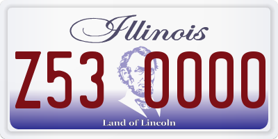 IL license plate Z530000