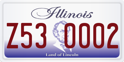 IL license plate Z530002