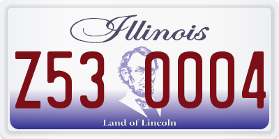 IL license plate Z530004