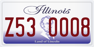 IL license plate Z530008
