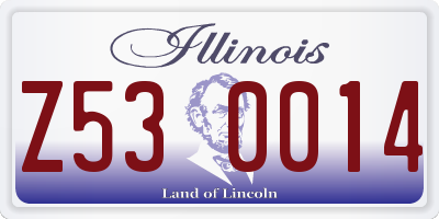 IL license plate Z530014