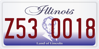 IL license plate Z530018