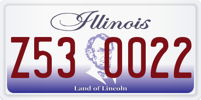 IL license plate Z530022