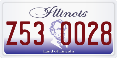 IL license plate Z530028