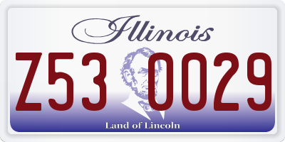 IL license plate Z530029