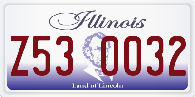 IL license plate Z530032