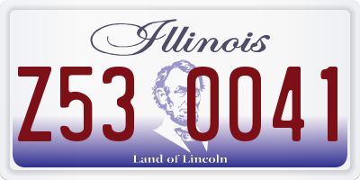 IL license plate Z530041