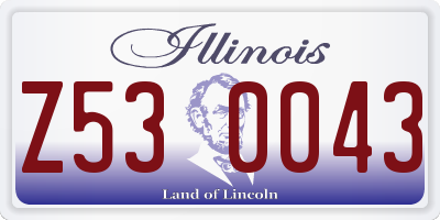 IL license plate Z530043