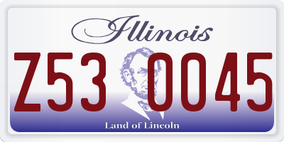 IL license plate Z530045