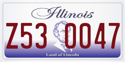 IL license plate Z530047