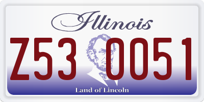 IL license plate Z530051