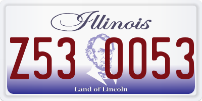 IL license plate Z530053