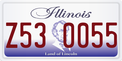 IL license plate Z530055