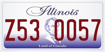 IL license plate Z530057