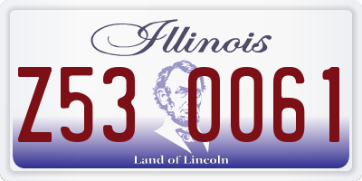 IL license plate Z530061