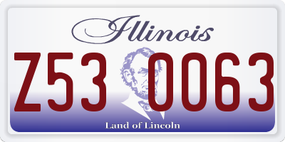 IL license plate Z530063
