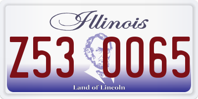 IL license plate Z530065