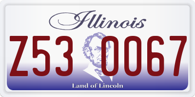 IL license plate Z530067