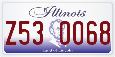 IL license plate Z530068