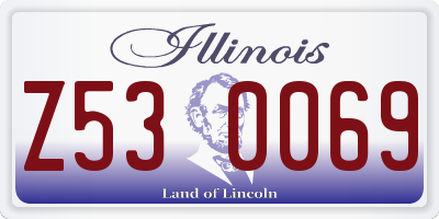 IL license plate Z530069