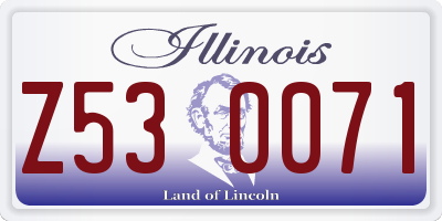IL license plate Z530071
