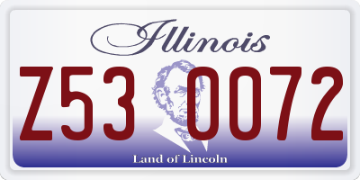IL license plate Z530072