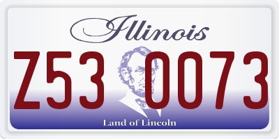 IL license plate Z530073