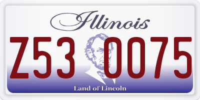 IL license plate Z530075