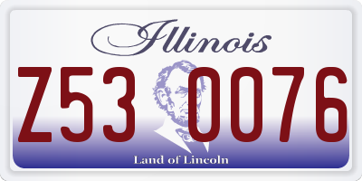IL license plate Z530076
