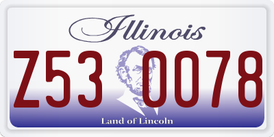 IL license plate Z530078