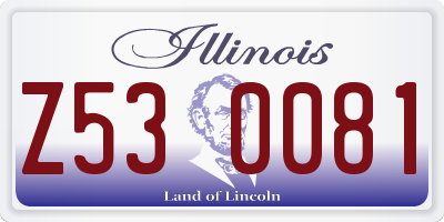 IL license plate Z530081