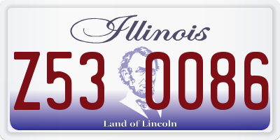IL license plate Z530086