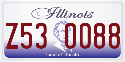 IL license plate Z530088