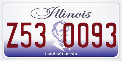 IL license plate Z530093